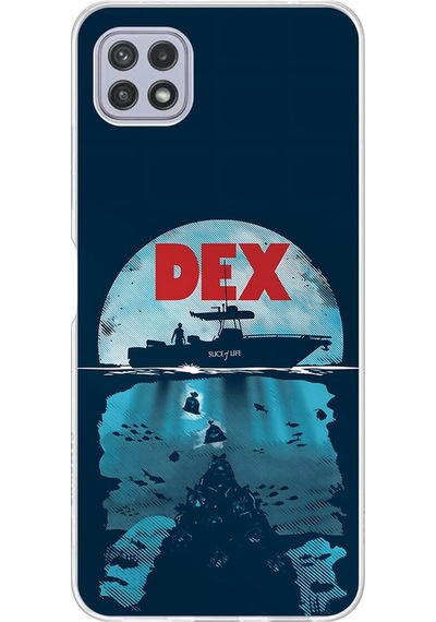 Samsung Galaxy A22 Uyumlu Şeffaf Kılıf Dexter Tasarımlı