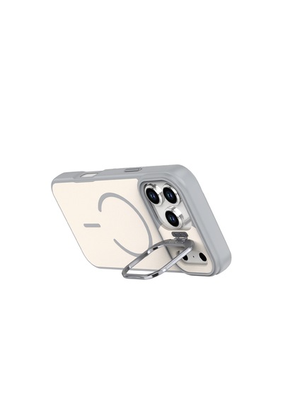 Apple Uyumlu iPhone 17 Pro Max  Flexa Magsafe Kapak Şeffaf Darbe Emici İnce Premium Kılıf Beyaz
