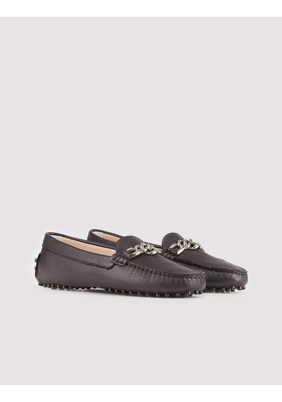 Hakiki Deri Siyah Kadın Loafer Siyah