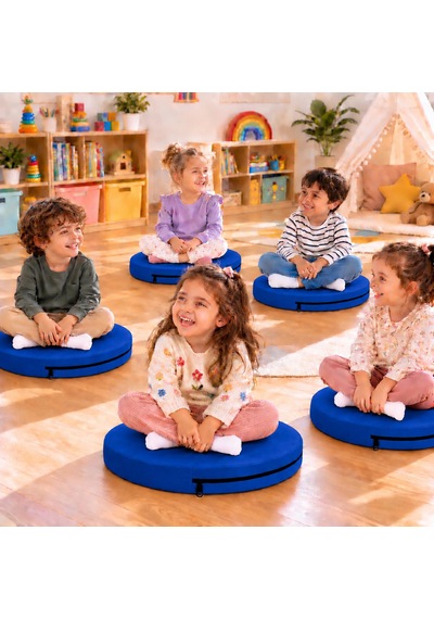 Kreş Minderi Anaokulu Aktivite Minderi, Bahçe, Dekor, Sandalye Minderi 40x40x 5 Cm Yuvarlak Minder 1 Adet Saks
