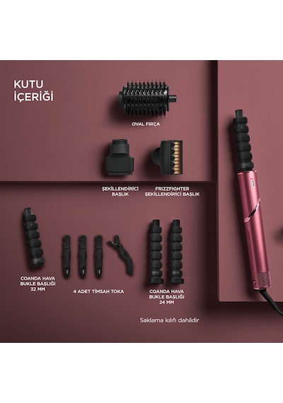 Shark Flexstyle 5-in-1 Saç Kurutma & Şekillendirme Sistemi - Cherry Kırmızı