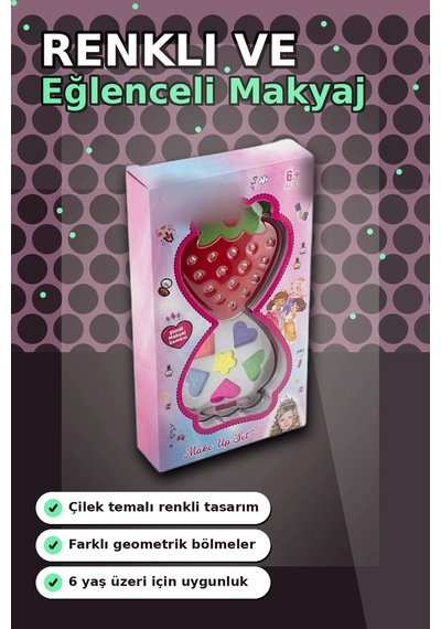 Kutulu Tekli Makyaj Seti - Çocuklar Için Şık Hediye Paketli Kozmetik Oyun Seti Bx-313421