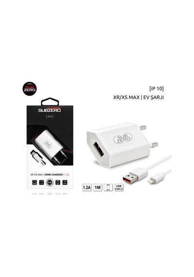 SUBZERO İP10 HOME CHARGER 1,2A LIGHTNING ŞARJ