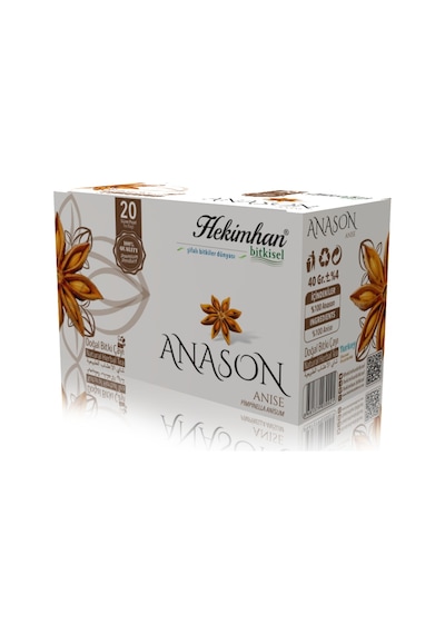 Hekimhan Bitkisel Anason Doğal Bitki Süzen Poşet Çay 20 x 2 G