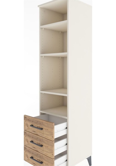 Hyperion Dolap 4 Raflı 3 Çekmeceli 44x44x182 Aytaşı-çam Aytaşı