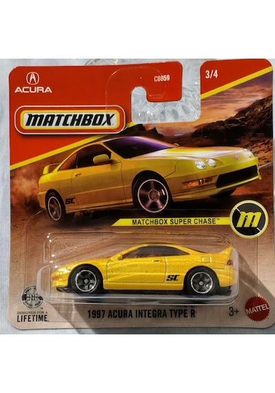 Matchbox 1997 Acura Integra Type R Matchbox Super Chase Sarı