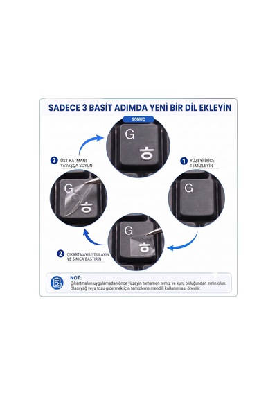 Korece Klavye Etiketi 3d Uv Kabartmalı 46 Adet Şeffaf Sticker Notebook Ve Masaüstü Uyumlu Korece Klavye Etiketi 3d Uv Kabartmalı 46 Adet Şeffaf Sticker Notebook Ve Masaüstü Uyumlu