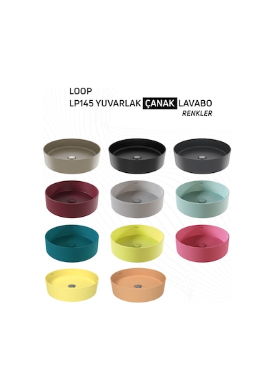 Creavit Loop Yuvarlak Çanak Lavabo Ø45 Cm Mat Cappuccino Lp145-00cm00e-00