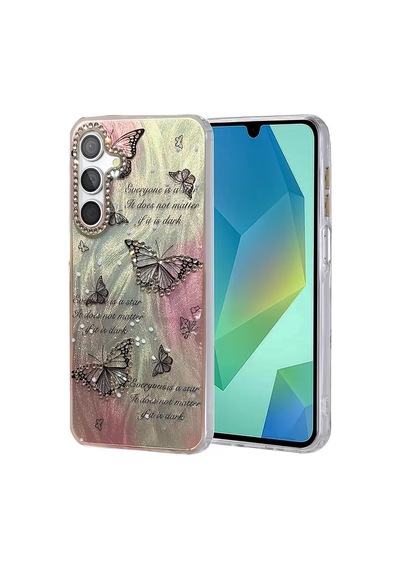 Newface Samsung Galaxy A55 5g Kılıf Blade Aynalı Desenli Kapak - Desen 6 Pembe