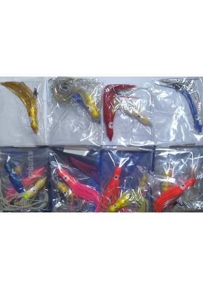 Top Arkası-10Cm Ahtopot-Silikon-Hazırtakım Iğne 1 Paket 10 Adet F