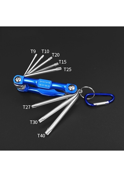 Kayasan Torx Allen Alyan Takımı T9-T10-T15-T20-T25-T27-T30-T40 8