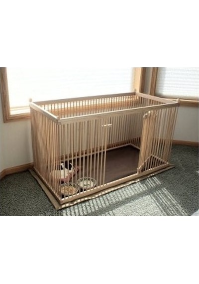 60 cm x 1 metre ahşap köpek çiti sık aralık (Kapısı Yan Taraftadı