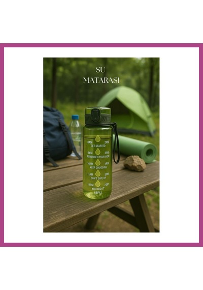 Gees Global Suluk & Su Şişesi & Sporcu Matara Yeşil 1000 Ml Gbzs