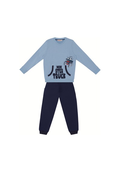 Denokids Monster Truck Erkek Çocuk Eşofman Takım Renkli Çok Renkli