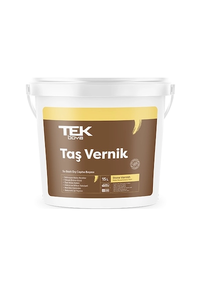 Tek Boya Su Bazlı Taş Vernik 2,5l Şeffaf Renk 2.5 L