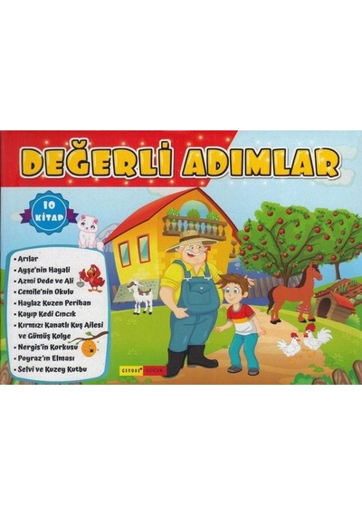 2 ve 3. Sınıflar için Değerli Adımlar Serisi Seti - 10 Kitap Takım- Gendaş Çocuk