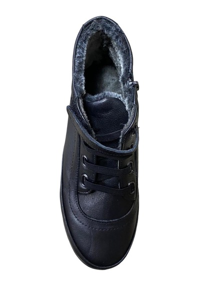 Fastbrandshoes Kadın Deri Düz Taban Bot Siyah - 661764327 Siyah