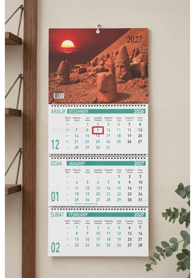 Lizy 2027 Manzara Temalı Gemici Takvimi Spiralli 33x24 Cm Tasarım-1