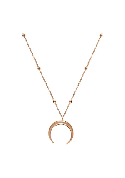 Kuyumcudukkani Top Zincirli"boynuz İfadeli"kolye -37307-r Rose Gold