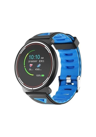 St1 Akıllı Saat Bluetooth Android Uyumlu Nabız Ölçer Mavi