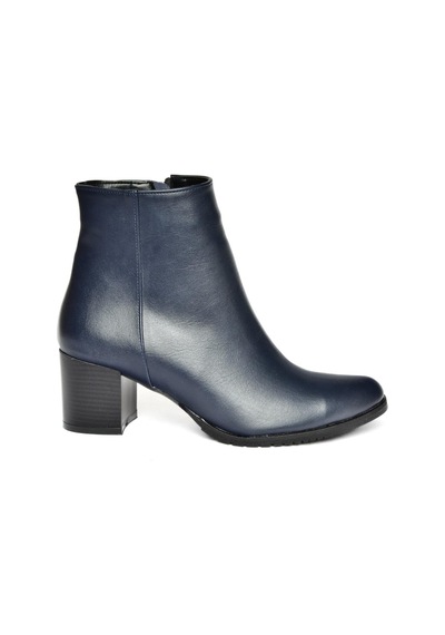 Fox Shoes G654013109 Lacivert Alçak Topuklu Kadın Bot Lacivert