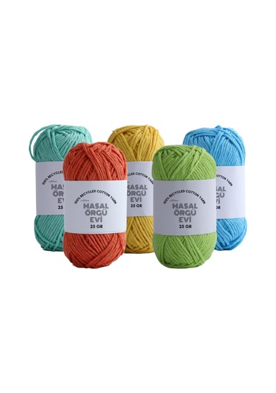 Ayrex 25 Gram Mini Cotton Serisi%100 Pamuk Örgü İpi 10 Renk Punch Ve Amigurumi İpi Canlı