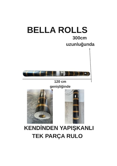 120cmx300cm Tek Parça Yapışkanlı Rulo Gold Çizgili Düz Parlak Siyah Duvar Paneli Kağıdı Şile Qm0132