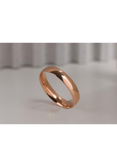 Altın Nesil Alyans - Bombeli Rose Gold Klasik Alyans