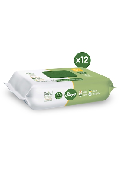 Sleepy Doğal Organik Pamuklu Temizlik Havlusu 12 x 50'li 600 Yaprak