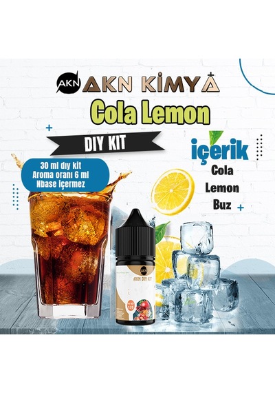 Cola Lemon Dıy Kit Cola Lemon Buz Gıda Aroması %20 Oranda Aroma İçerir Hazır Değildir 30 Ml
