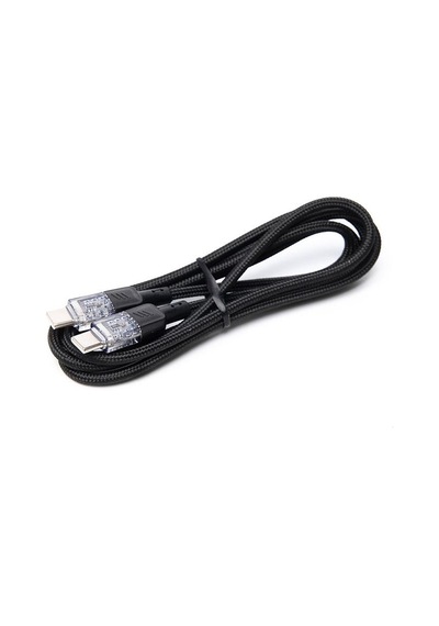 Hoco U129 Transparan 60w Type-c To Type-c Data Ve Şarj Kablosu 1m Siyah