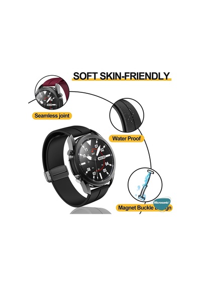 Huawei Watch Ultimate 2 İçin Kordon Ribbon Line Lacivert Watch Ultimate 2 İle Uyumlu Kordon - Lacivert Çok Renkli