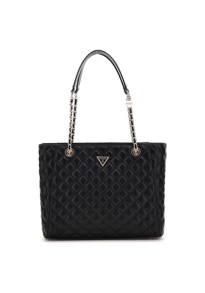 Guess Kadın Zincir Askılı Kapitone Tote Çanta - Siyah Siyah