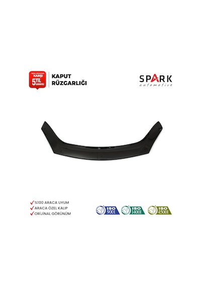 Dacia Sandero 2009-2012 Yıl Aralığı Uyumlu Kaput Rüzgarlığı 3mm