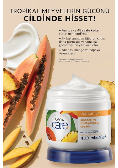 Avon Care Tropical Fruits El ve Vücut Kremi 400 ML