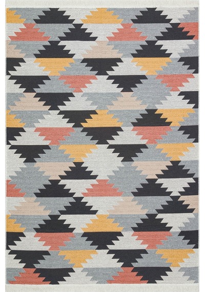 Multy Yıkanabilir Çift Taraflı Modern Desenli Dokuma Kilim