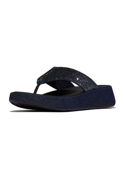D71 Dark Denim Terlik Kadın Diğer A2v-d71 Fitflop F-mode Toe Post -denim And Hotfix Lacivert