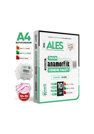 2026 Ales Anamorfik Yayınları Özgün 10lu Deneme Paketi Yeni Nesil Türkiye Geneli Dijital Çözümlü