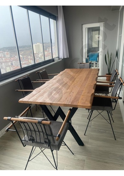 Ntconcept Doğal Ahşap Yemek Masası -60cm-120cm-h76cm