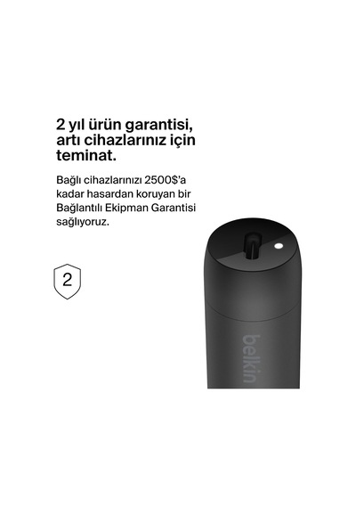 Boostcharge 30w Hızlı Araç Şarj Cihazı, Usb-c Güç Dağıtım Portlu Kompakt Tasarım, Usb-c - Usb-c Kablosu Dahil, İphone 16, 15, Galaxy S23, Note Ve Daha Fazlası İçin Evrensel Uyumluluk - Siyah