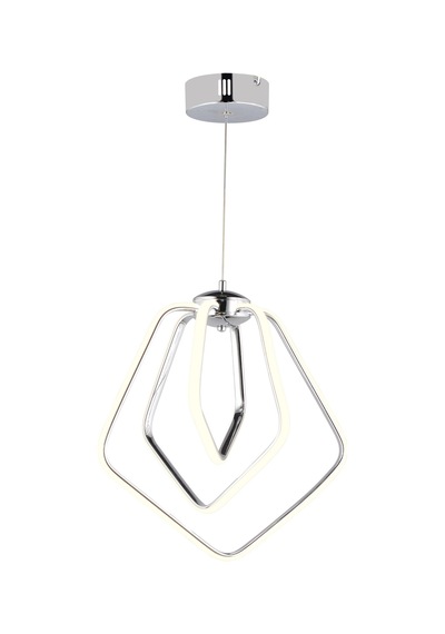 Ld 068 Model Krom 3 Renkli Salon Ve Oturma Odası İçin İdeal Alüminyum Avize, 40x70 Krom