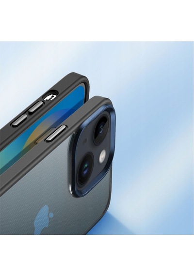 Rock Apple Uyumlu iPhone 14 Plus Guard Şeffaf Kılıf Mavi Mavi