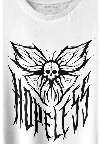 Hopeless Gothic Umutsuz Black Karanlık Baskılı Tişört Unisex T-shirt 001