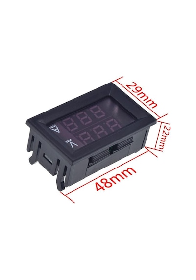 Hobimekatronik Dijital Voltmetre Dijital Ampermetre Dc 100V 10A