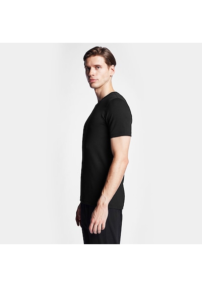 Lescon Siyah Erkek Kısa Kollu T-shirt 25s-1294-25y