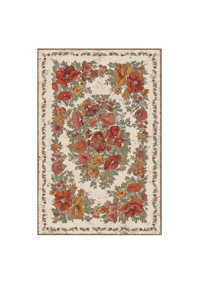 Kartela Halı Karabağ Halı Jüt Taban Dokuma Halı Bej - 180 X 270 Cm
