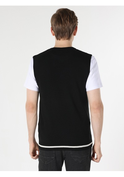 Colin's Slim Fit Siyah Erkek Triko Kazak CL1064522_Q1.V1_BLK