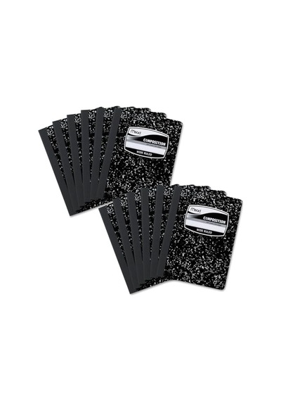 Black Marble Kompozisyonu Kitap, Wide Rule, 9 3/4 X 7 1/2, 100 Sheets 124-Pembe