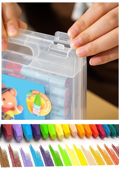 24 Renk Pastel Boya Plastik Çantalı 1 Paket Fixpoint 24 Lü Pastel Boya Çok Renkli Pastel Boya Resim Okul Öğrenci Çok Renkli