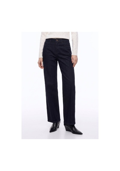Jeep Lacivert Kadın Bol Kesim Yıkamalı Denim Pantolon J6wl-pnt7047 Koyu İndigo
